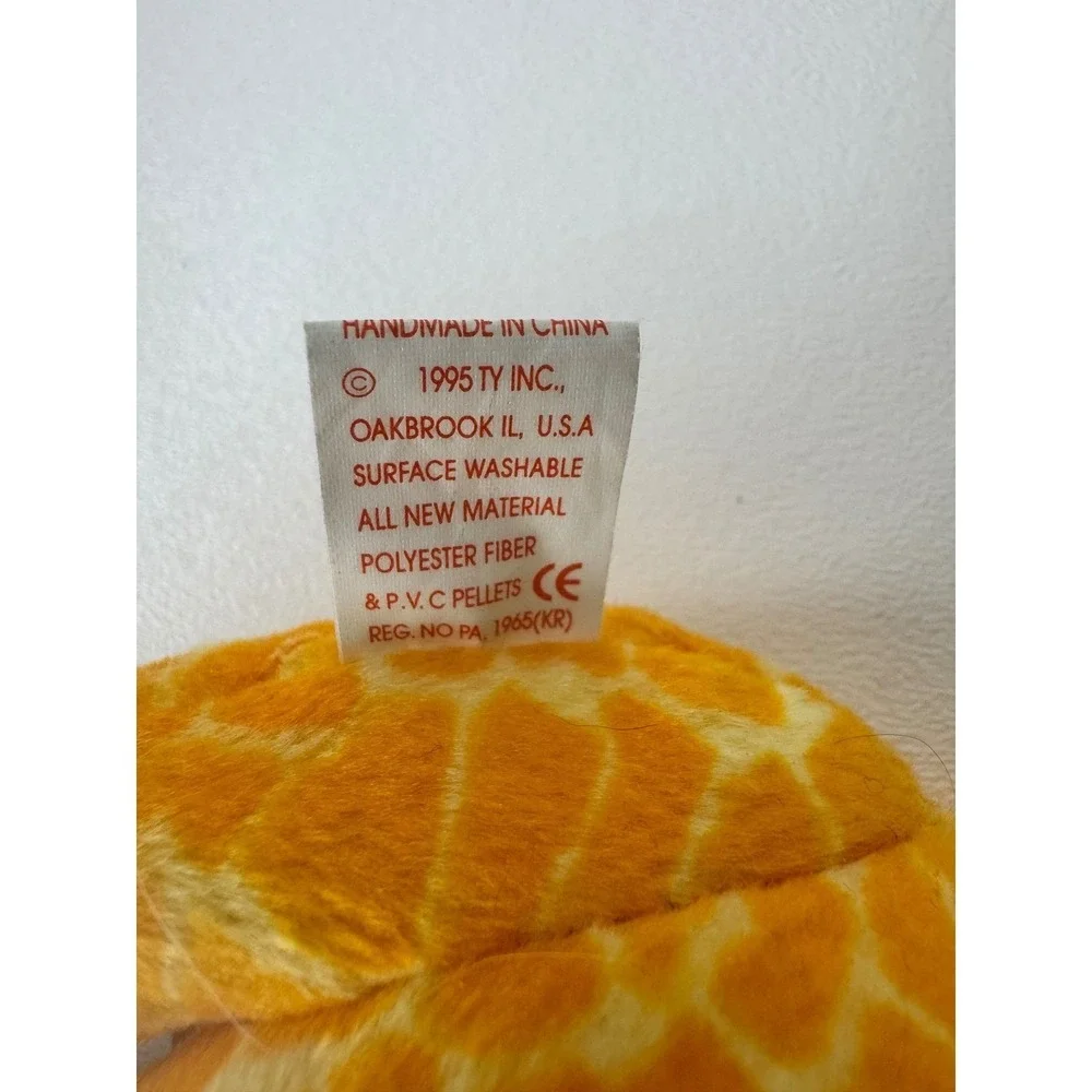 Ty Beanie Baby Twigs the Giraffe‎ 1995 Style 4068 PVC Pellets Original Tags